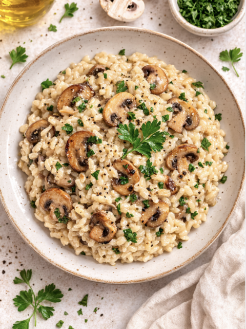 Risotto mit Pilzen – cremig & einfach