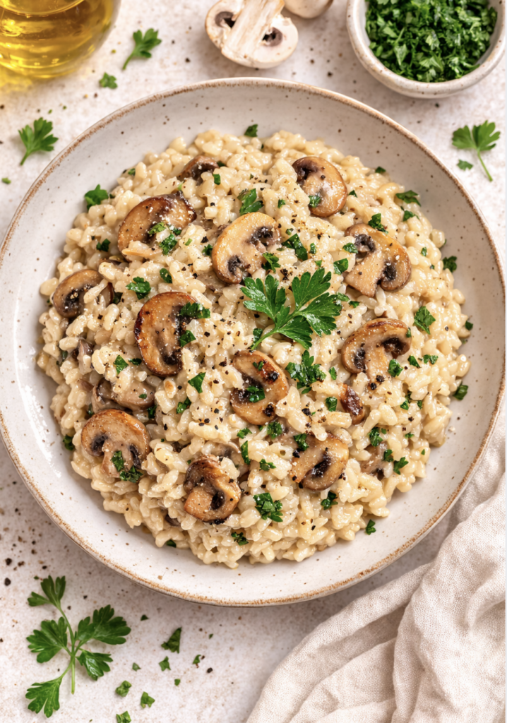 Risotto mit Pilzen – cremig & einfach