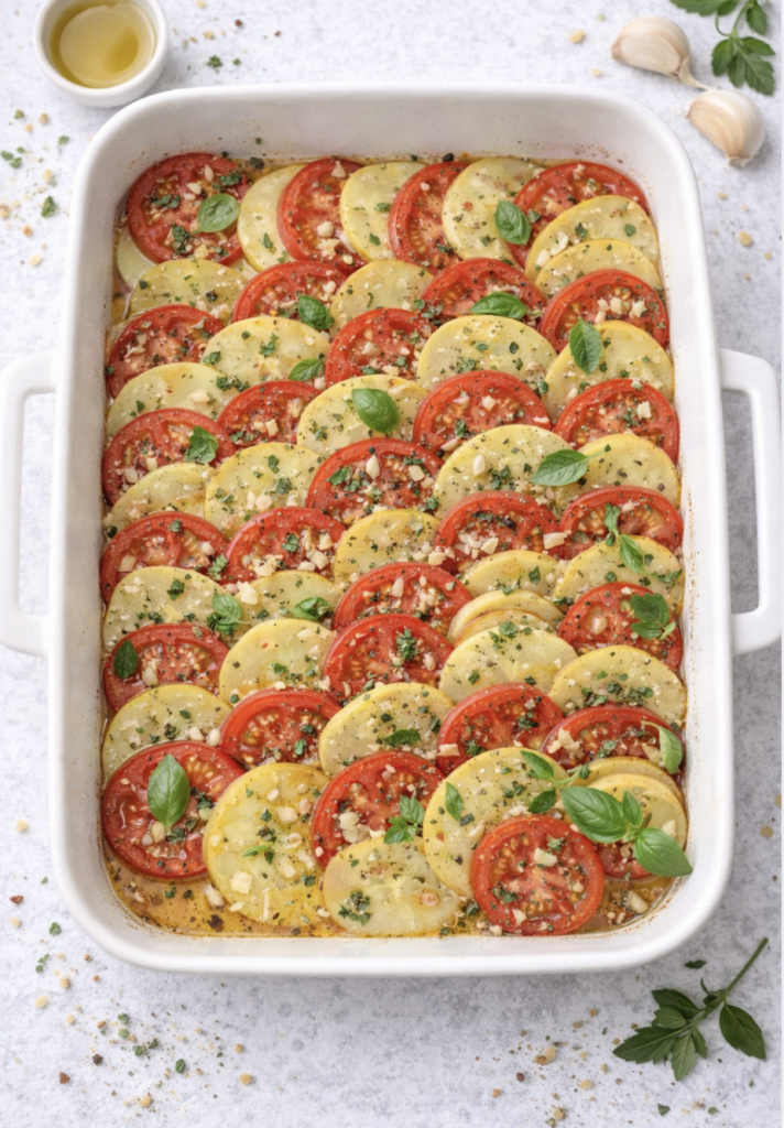 Italienischer Kartoffel-Tomaten-Auflauf – einfach, mediterran & aus dem Ofen