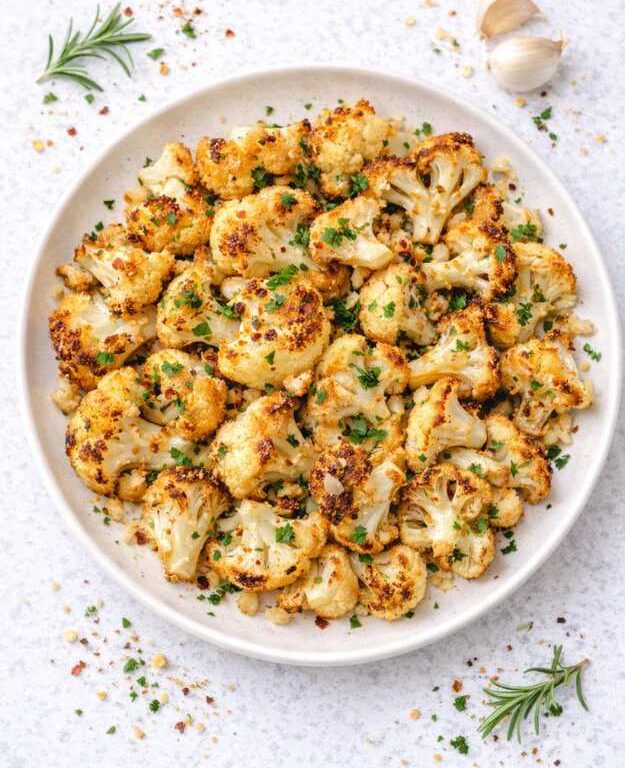Knuspriger Blumenkohl aus dem Ofen – einfach, gesund & vegan