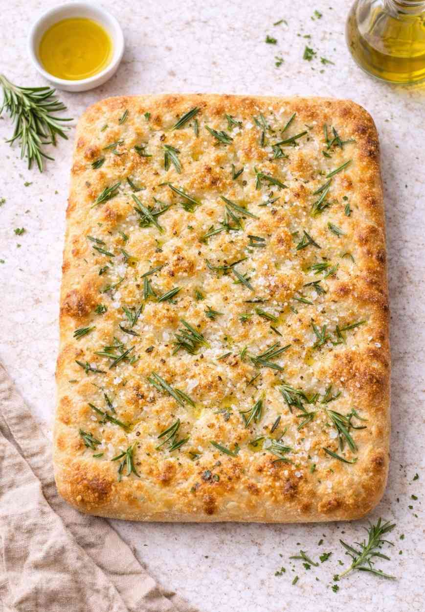 Focaccia mit Rosmarin und Olivenöl – original italienisch & einfach