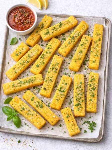 Knusprige Polenta-Sticks – einfach & vegan