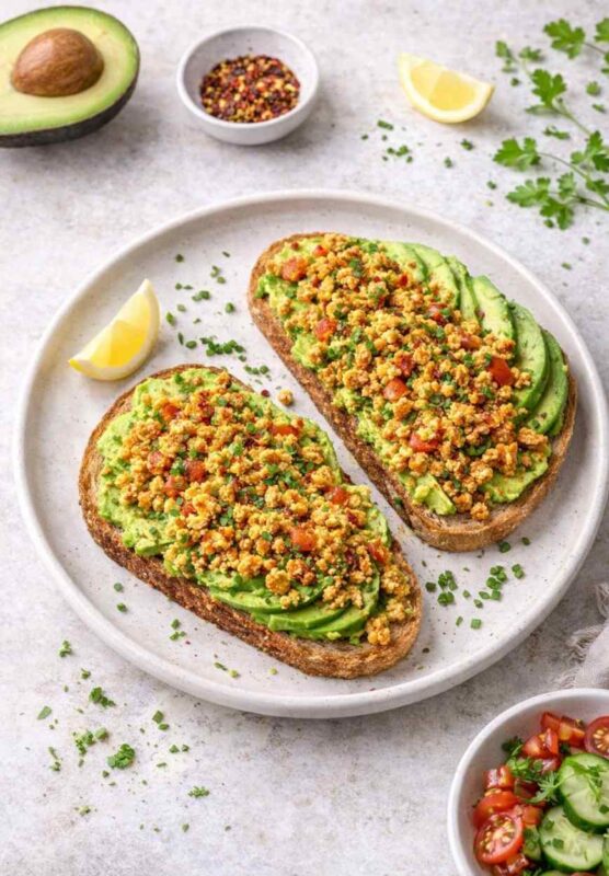 Avocado-Tofu-Toast – gesundes Frühstück, vegan & proteinreich