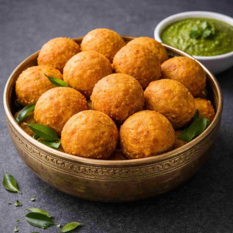 Aloo Bonda – Knusprige indische Kartoffelbällchen mit Kichererbsenteig