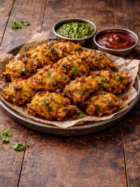 Vegetarische Pakora – Knusprige indische Gemüsepakoras mit Kichererbsenmehl