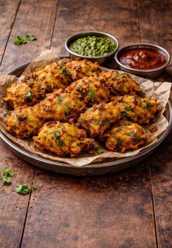 Vegetarische Pakora – Knusprige indische Gemüsepakoras mit Kichererbsenmehl