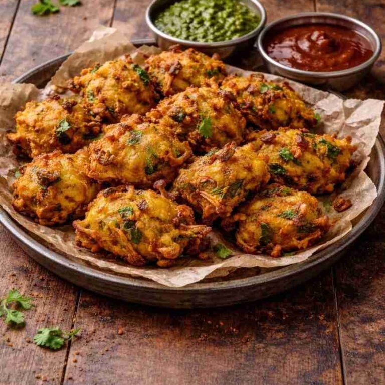 Vegetarische Pakora – Knusprige indische Gemüsepakoras mit Kichererbsenmehl