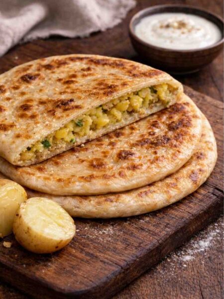 Aloo Paratha – Gefülltes indisches Kartoffel-Fladenbrot einfach zubereiten