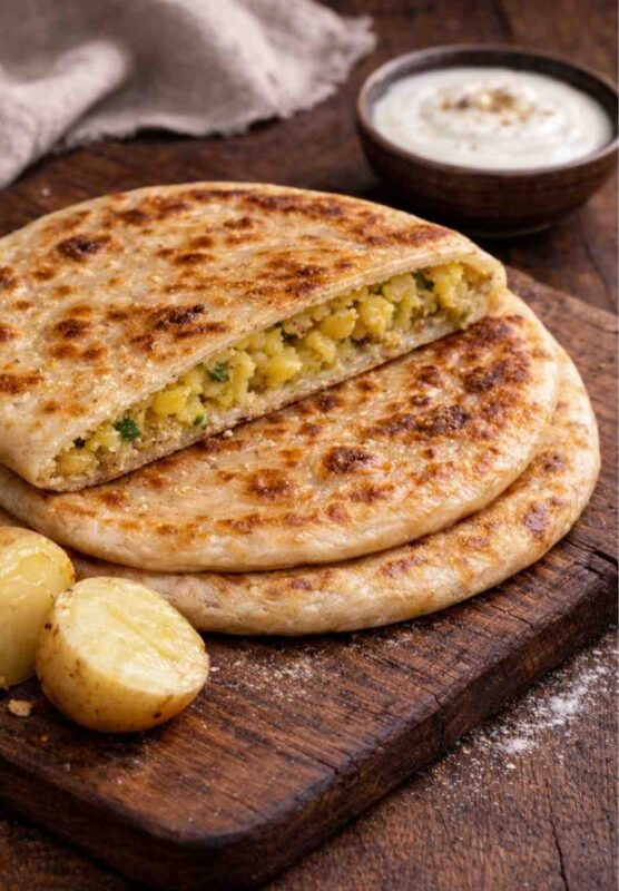 Aloo Paratha – Gefülltes indisches Kartoffel-Fladenbrot einfach zubereiten