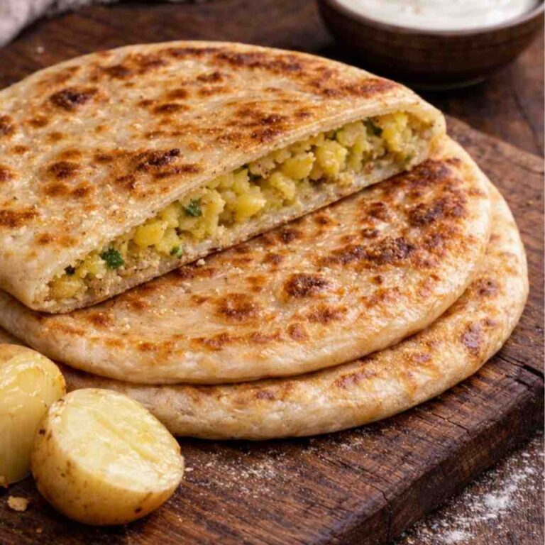 Aloo Paratha – Gefülltes indisches Kartoffel-Fladenbrot einfach zubereiten