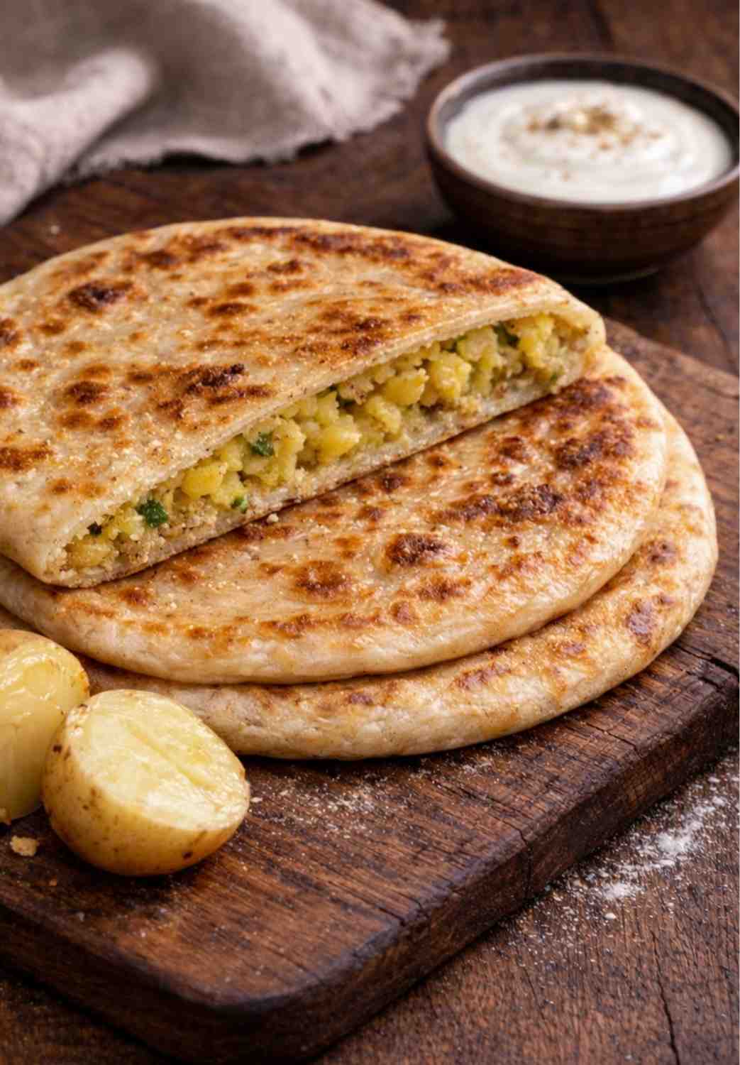 Aloo Paratha – Gefülltes indisches Kartoffel-Fladenbrot einfach zubereiten