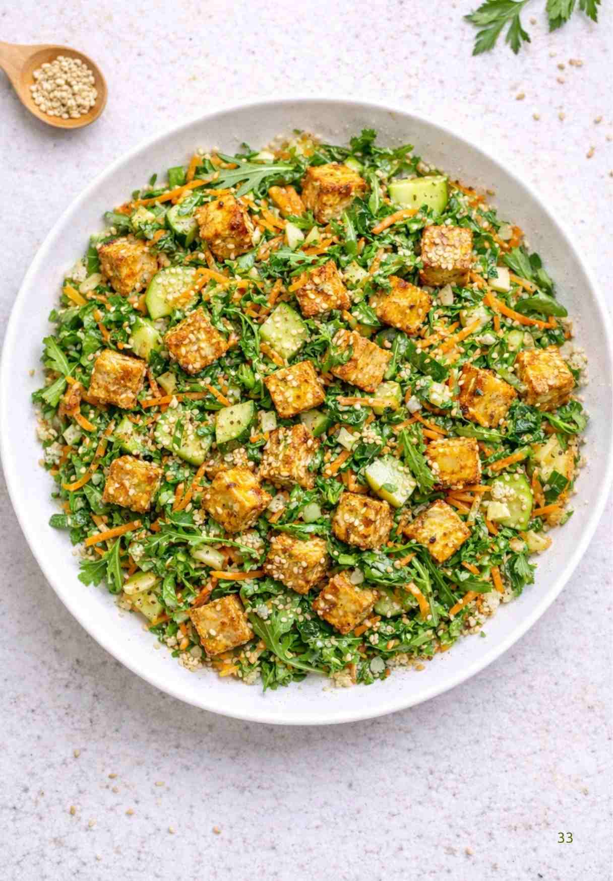 Asiatischer Tofu-Salat mit Sesam-Dressing – Einfach & Gesund