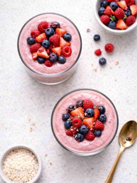 Vegane Beerencreme mit Seidentofu – Fruchtiges Dessert