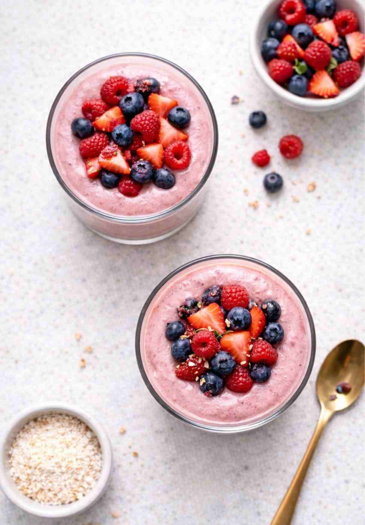 Vegane Beerencreme mit Seidentofu – Fruchtiges Dessert