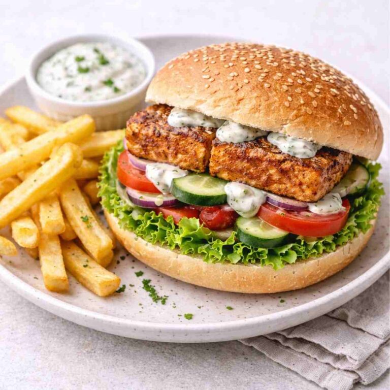 Veganer Tofu-Burger
