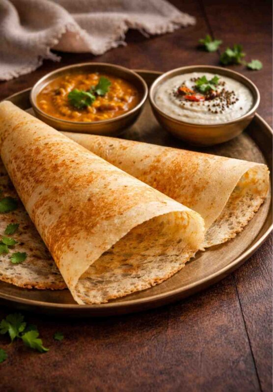 Dosa – Knuspriger indischer Reis-Linsen-Pfannkuchen einfach selber machen