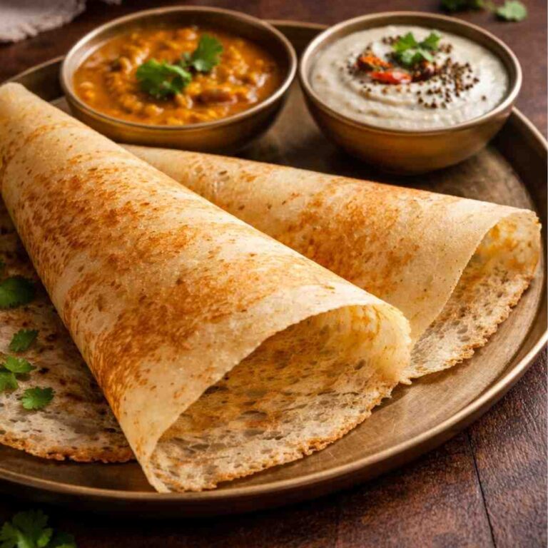 Dosa – Knuspriger indischer Reis-Linsen-Pfannkuchen einfach selber machen
