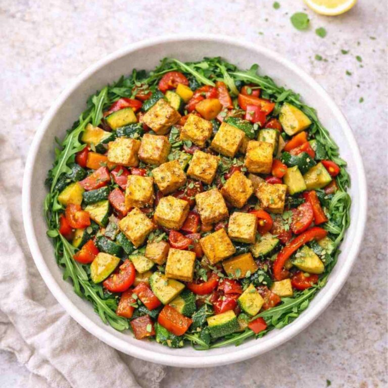 Mediterrane Gemüse-Bowl mit Tofu – Gesund & Einfach