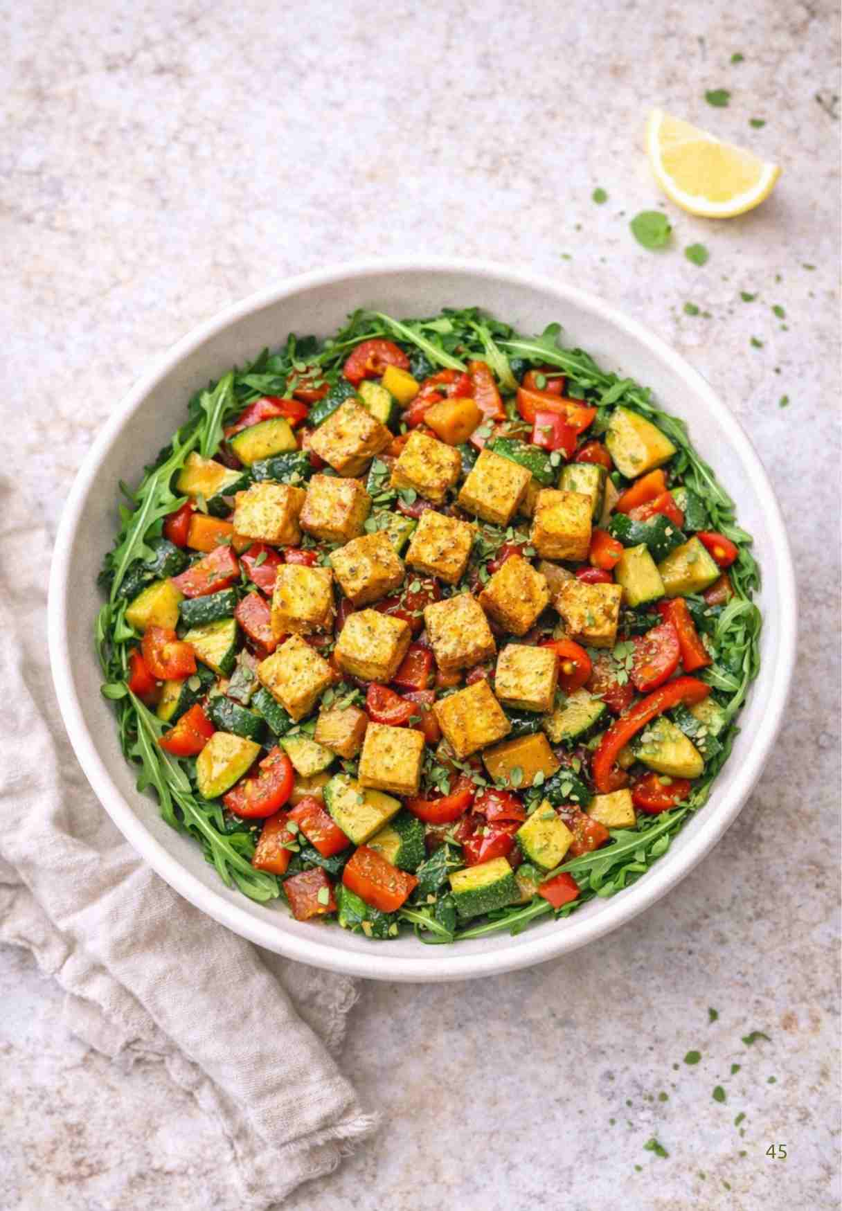 Mediterrane Gemüse-Bowl mit Tofu – Gesund & Einfach