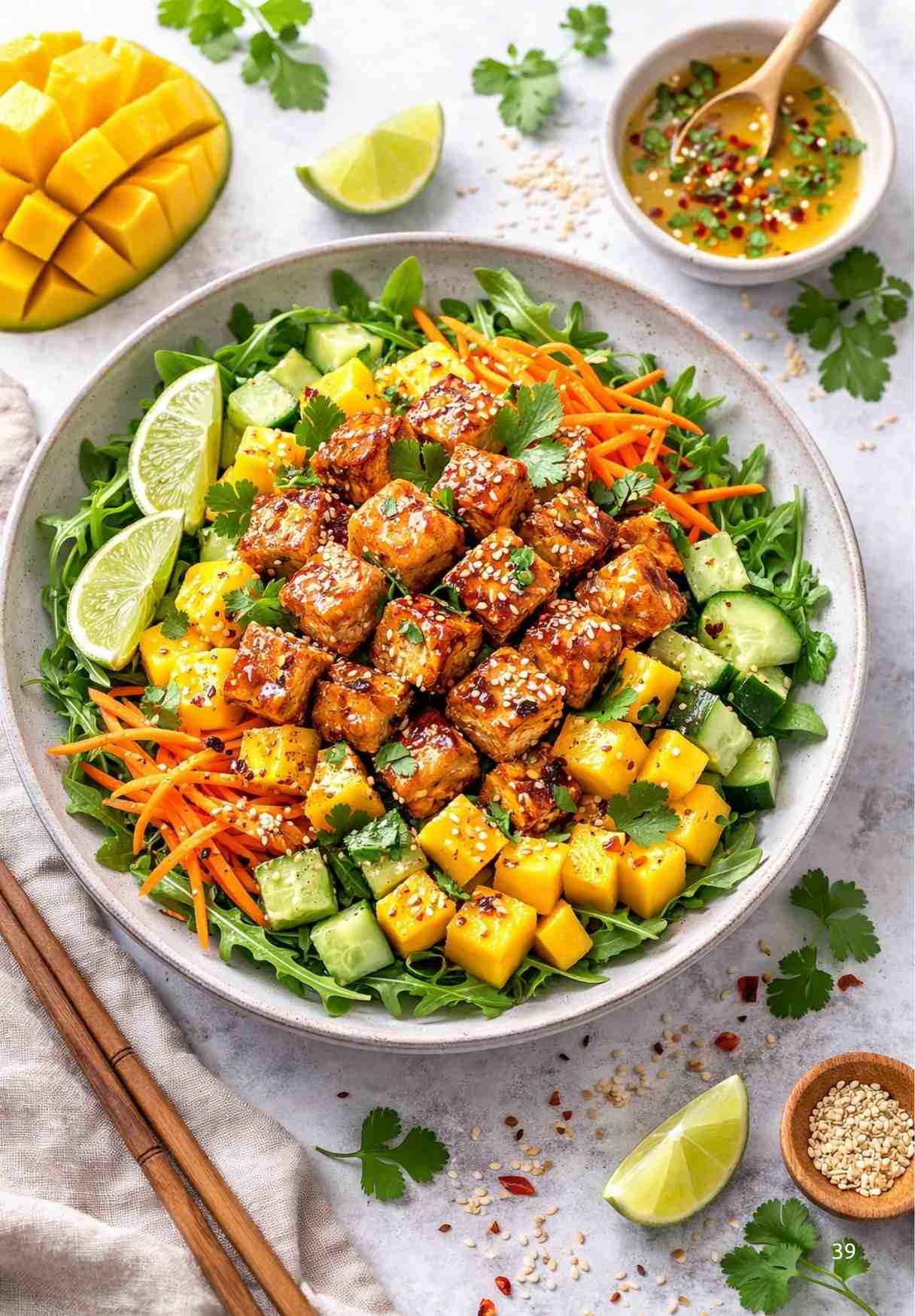 Mango-Tofu-Salat – Fruchtig, Gesund & Einfach