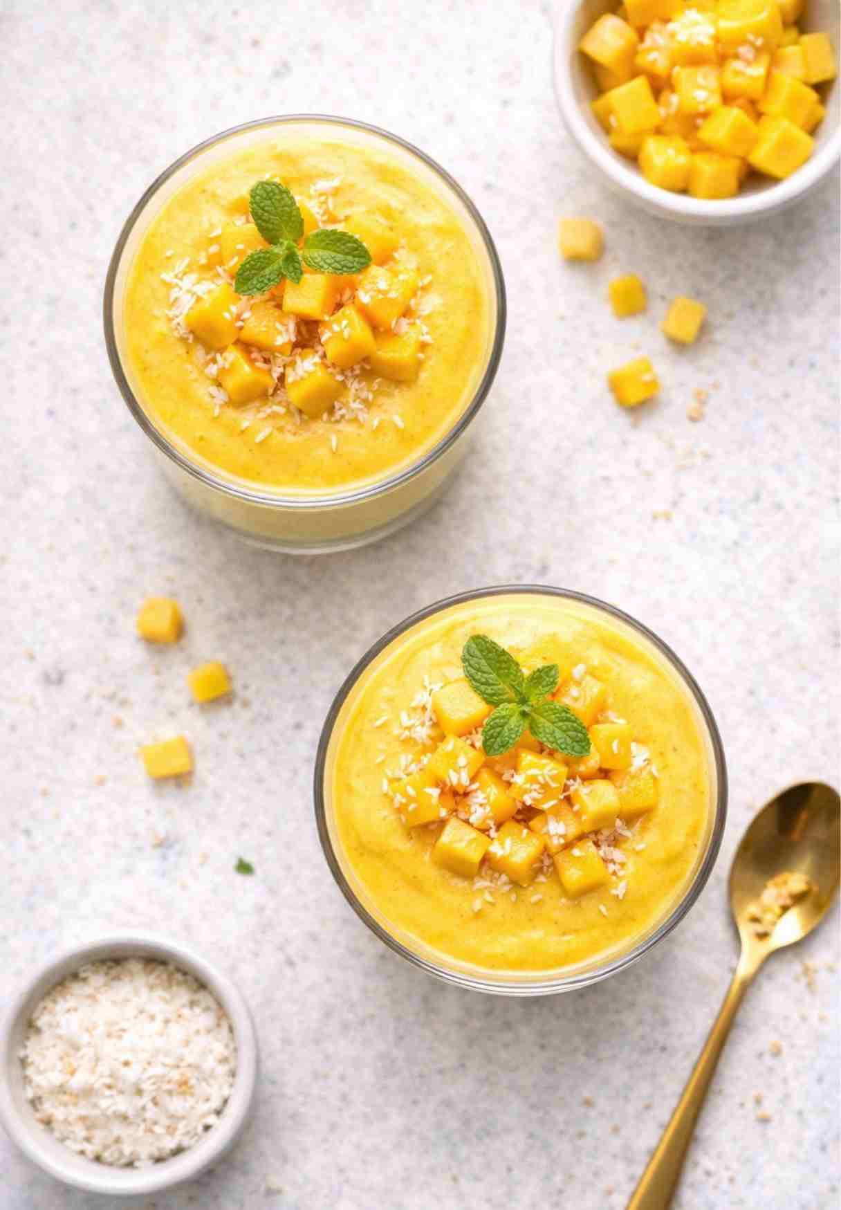 Vegane Mango-Mousse mit Seidentofu – Cremiges Dessert