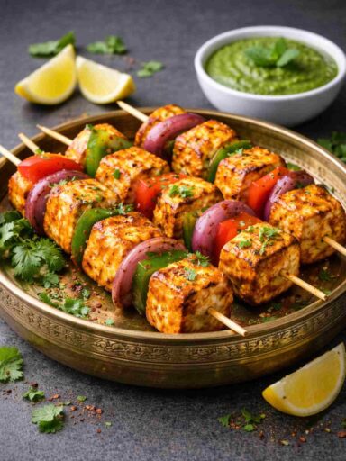 Paneer Tikka – Original indisches Grillrezept mit würziger Joghurt-Marinade