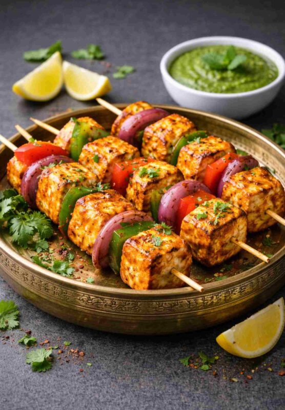 Paneer Tikka – Original indisches Grillrezept mit würziger Joghurt-Marinade