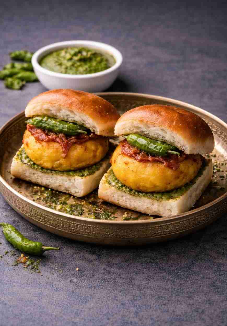 Vada Pav – Original indischer Kartoffel-Burger mit knusprigem Besan-Mantel