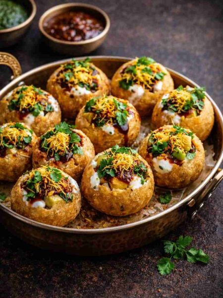 Dahi Puri – Original indisches Streetfood mit Joghurt und Chutneys