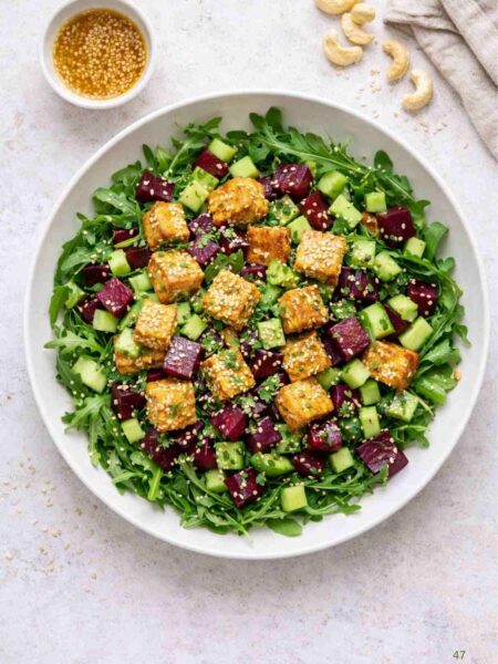 Rote-Bete-Tofu-Salat mit Seasm