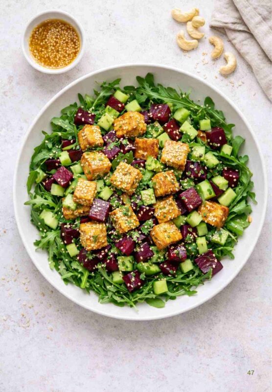 Rote-Bete-Tofu-Salat mit Seasm