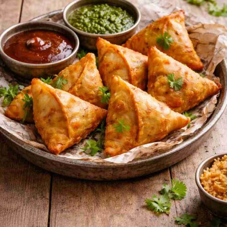 Vegetarische Samosas – Knuspriges indisches Rezept mit Kartoffeln und Erbsen