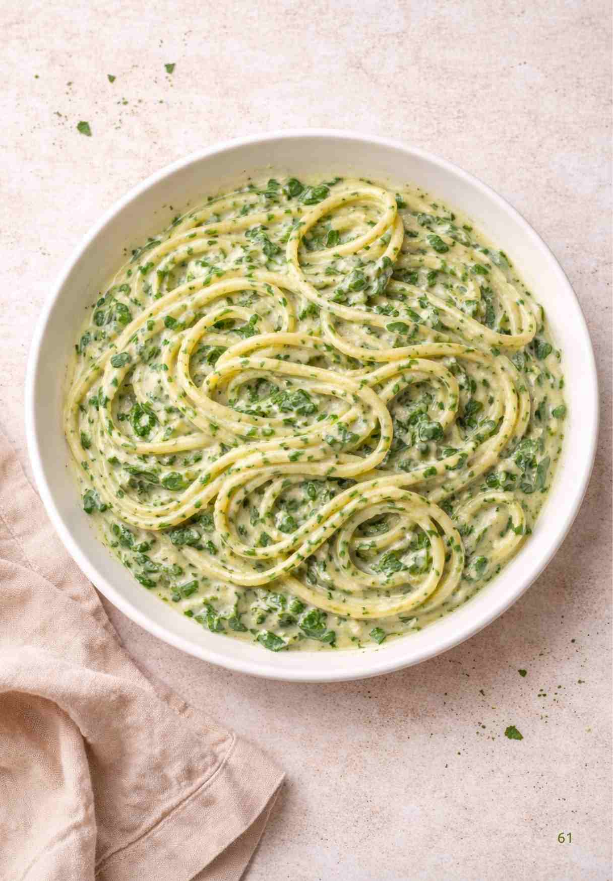 Spaghetti mit cremiger Spinat-Tofu-Soße – Einfach & Vegan