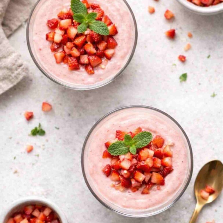 Vegane Erdbeercreme mit Seidentofu – Einfaches Sommerdessert