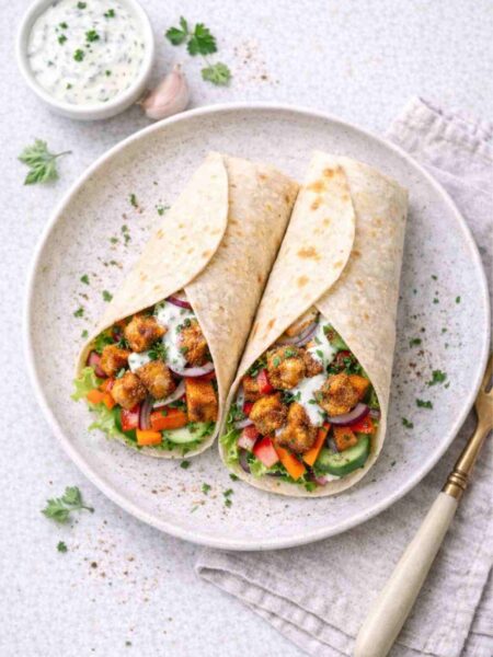 Tofu-Wrap mit Gemüse