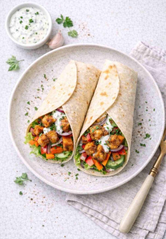 Tofu-Wrap mit Gemüse