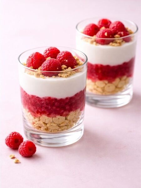 Veganes Himbeer-Dessert im Glas – einfach und cremig
