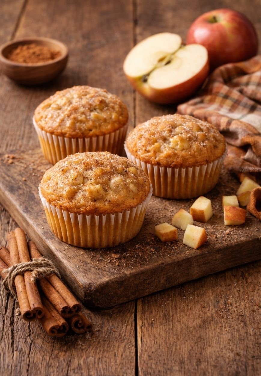 Apfel-Zimt-Muffins – vegan, saftig und einfach selber backen