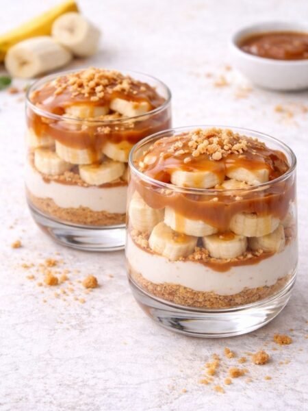 Banoffee-Dessert – vegan im Glas und einfach ohne Backen
