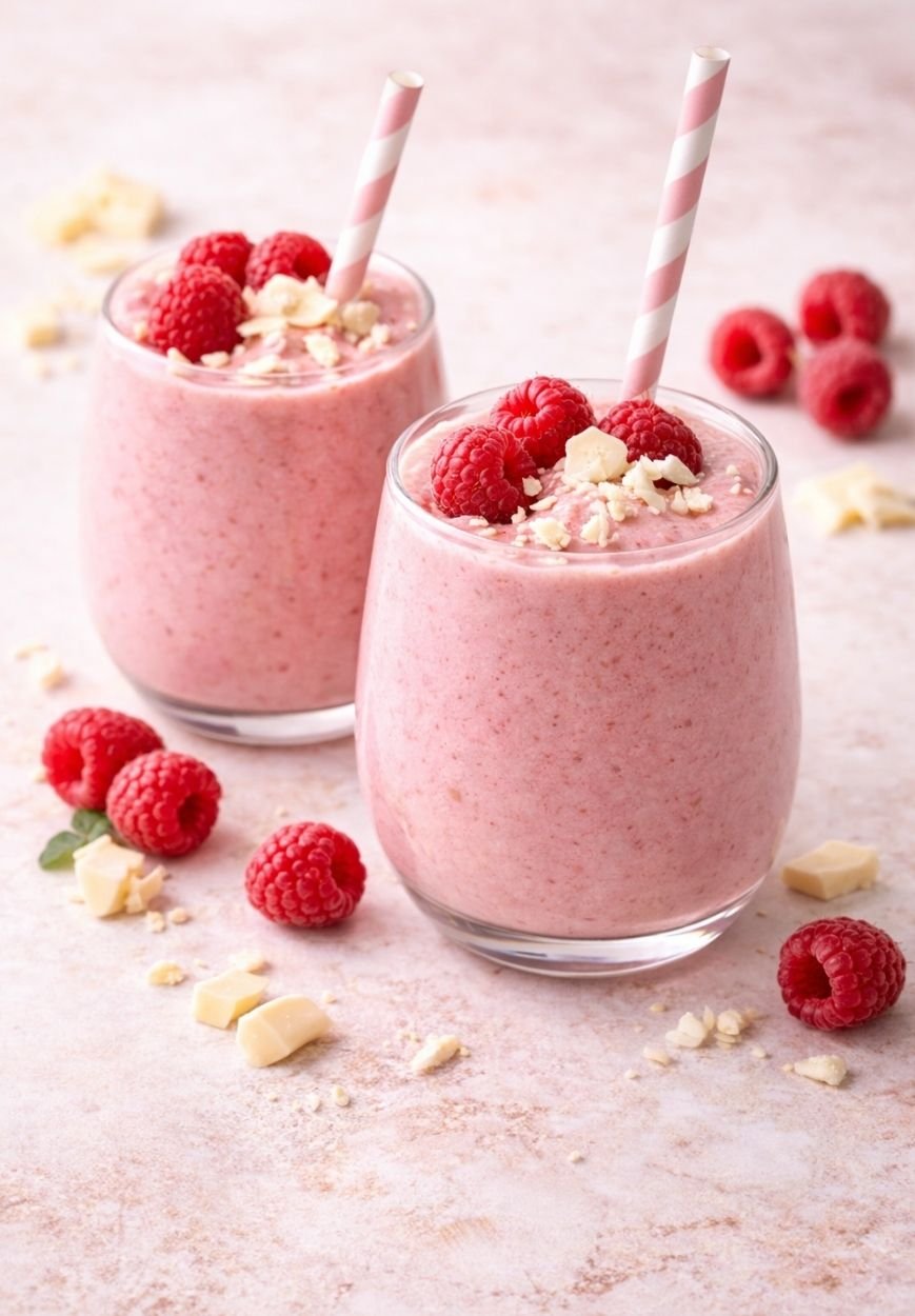 Himbeer-Weiße-Schokolade-Smoothie