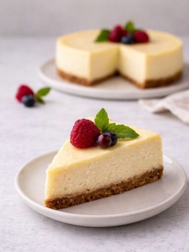 Veganer Käsekuchen – cremig, saftig und einfach ohne Ei