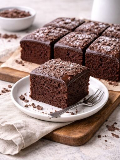 Veganer Schokoladenkuchen – saftig, einfach und herrlich schokoladig