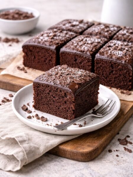 Veganer Schokoladenkuchen – saftig, einfach und herrlich schokoladig