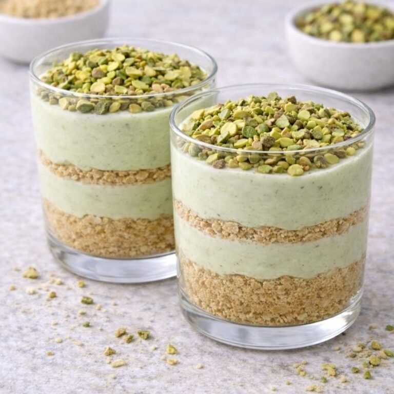Pistazien-Schichtdessert – vegan im Glas