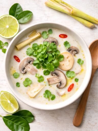 Tom Kha Hed – Thailändische Kokos-Pilzsuppe