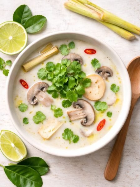 Tom Kha Hed – Thailändische Kokos-Pilzsuppe