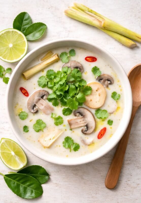 Tom Kha Hed – Thailändische Kokos-Pilzsuppe