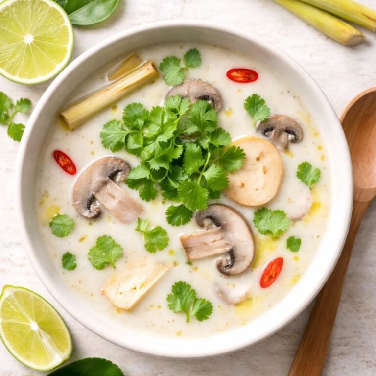 Tom Kha Hed – Thailändische Kokos-Pilzsuppe