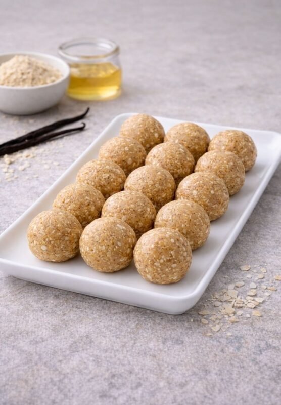 Mandel-Vanille-Kugeln – vegan, einfach und ohne Backen
